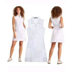 G/FORE Bandana 4-Way Stretch Woven Dress in Snow Size 4